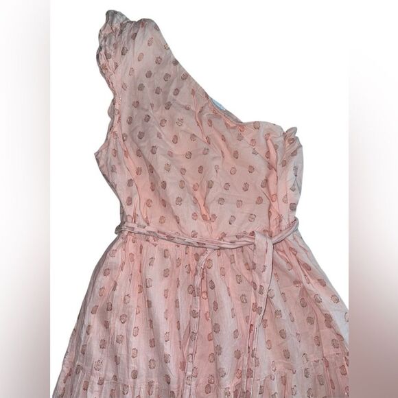 KARINA GRIMALDI Women's Pauline Dot Dress in Blush Size Medium - Picture 3 of 7